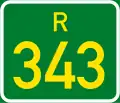 Regional route R343 shield