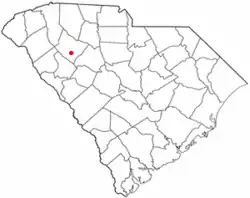 Location of Mountville, South Carolina