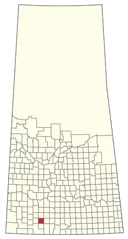 Location of the RM of Auvergne No. 76 in Saskatchewan