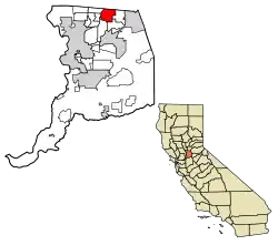 Location of Citrus Heights in Sacramento County and California