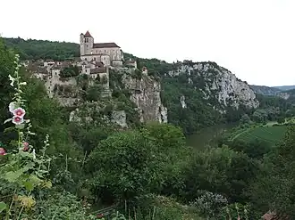 Saint-Cirq-Lapopie overlooking the Lot River