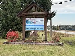 Sign at the intersection of rang Sainte-Anne Nord and Route 354