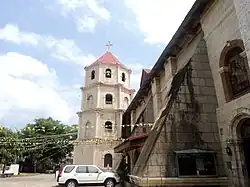 The cathedral's belfry and buttresses