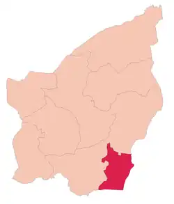 Location of Montegiardino in San Marino