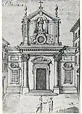 Santa Barbara dei Librari. 17th century engraving