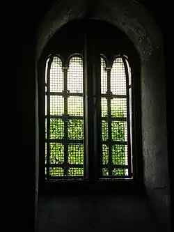Window of the crypt on the cloister