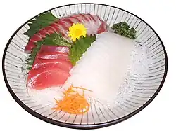 A sashimi dinner set