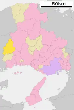 Location of Sayō in Hyōgo Prefecture