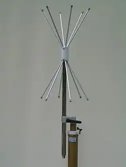 Vertically mounted biconical (dipole) antenna