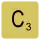 Scrabble tile for "C"