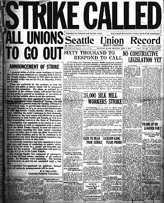 Image 53The front page of the Union Record on the Seattle General Strike of 1919.