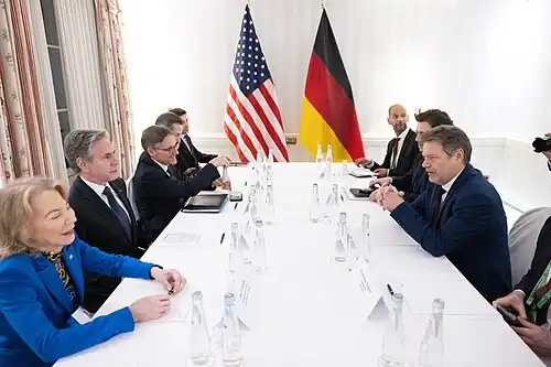Habeck with US Secretary of State Antony Blinken, 16 February 2024