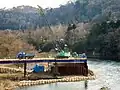 Construction work on the Hirosegawa Bridge in March 2009
