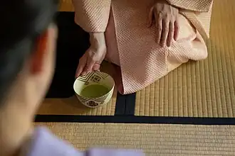 Fuyuko Kobori Serving matcha during Japanese Tea Ceremony