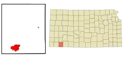 Location within Seward County and Kansas