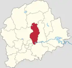 Location of Shandongzhuang Town within Pinggu District