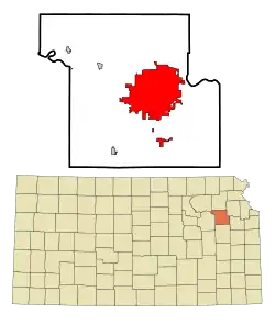 Location within Shawnee County and Kansas