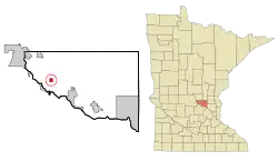 Location of Clear Lake within Sherburne County, Minnesota