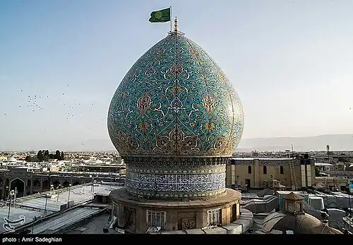 Dome of Shah Cheragh in Shiraz, Iran
