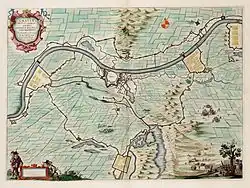 Map of the siege in 1602&nbsp;– from the Atlas van Loon