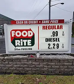 Signage for Snow Hill Food Rite