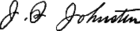 James Steptoe Johnston's signature