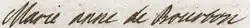 Marie Anne de Bourbon's signature