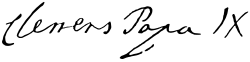 Clement IX's signature