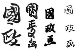 Examples of Kunimasa's signature