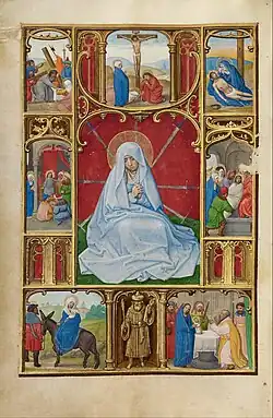 The Seven Sorrows of the Virgin, miniature by Simon Bening, c. 1500