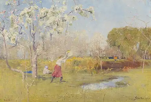 Arthur Streeton, Butterflies and blossoms, 1888, National Gallery of Victoria