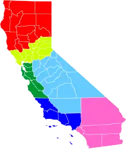 2013: Tim Draper's Six Californias proposal &nbsp;&nbsp;Jefferson &nbsp;&nbsp;North California &nbsp;&nbsp;Silicon Valley &nbsp;&nbsp;Central California &nbsp;&nbsp;West California &nbsp;&nbsp;South California