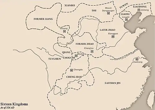 Han-Zhao (Former Zhao) after split, c. 326