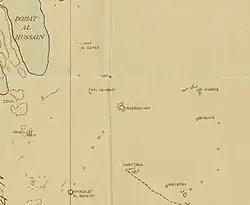 Sketch map depicting Al Nasraniya drawn in 1933.