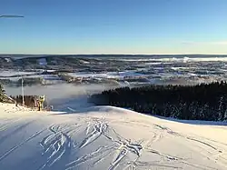 View from the top of the slope in Ski Sunne.