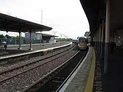 Sligo bound train entering Mullingar Station