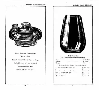 Drawing of lantern fount and globe