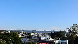 Snow clad mountains as seen from Kathua town, on a clear January morning.