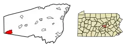Location of McClure in Snyder County, Pennsylvania.