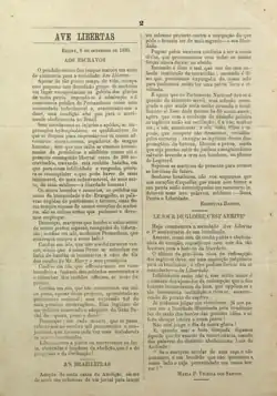 Ave Libertas Society Newspaper, page 2.