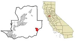 Location in Solano County and the state of California