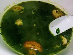 Song dynasty's (China) patriotic soup (spinach version)