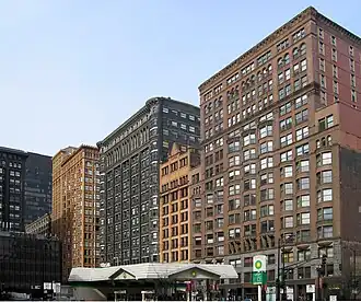 The Manhattan Building anchors an impressive row of historic skyscrapers along South Dearborn Street
