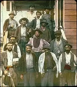 Spanish laborers working on the Panama Canal in the early 1900s