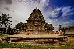Vishnu tradition temple, north side view