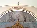 Ceiling art above the altar
