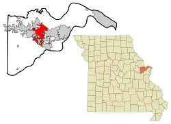 Location in the state of Missouri