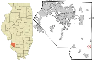 Location in St. Clair County and the state of Illinois.