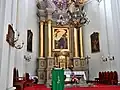 Main altar, dedicated to St. Francis (18th c.)