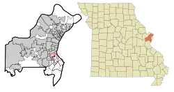 Location of Marlborough, Missouri